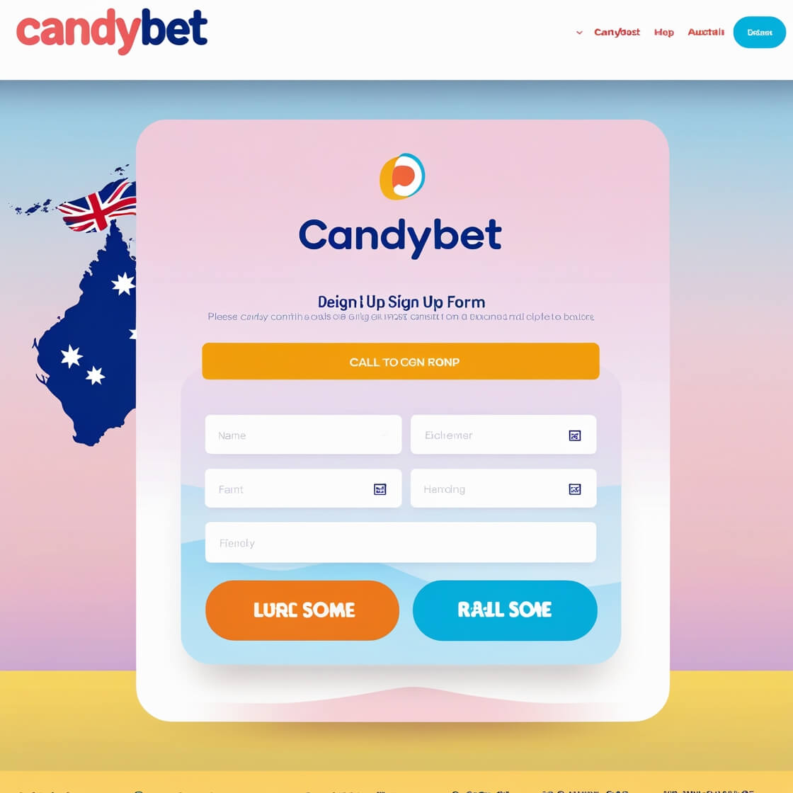 CandyBet sign up form Australia